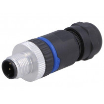 PXPPAM12FIM03ASTPG9; Plug; M12; PIN: 3; male; A code-DeviceNet / CANopen; for cable; BULGIN
