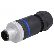 PXPPAM12FIM04ASTPG9; Plug; M12; PIN: 4; male; A code-DeviceNet / CANopen; for cable; BULGIN