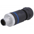 PXPPAM12FIM08ASTPG9; Plug; M12; PIN: 8; male; A code-DeviceNet / CANopen; for cable; BULGIN PXPPAM12FIM08ASTPG9; Plug; M12; PIN: 8; male; A code-DeviceNet / CANopen; for cable; BULGIN