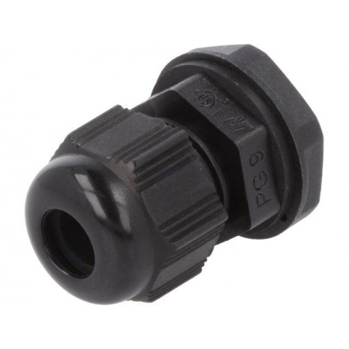 PPC9 BK080; Cable gland; PG9; IP66,IP68; Mat: polyamide; black; Pcs: 10; ALPHA WIRE