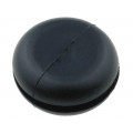 ; Grommet; with bulkhead; Ømount.hole: 11mm; Øhole: 8mm; PVC; black; ESSENTRA