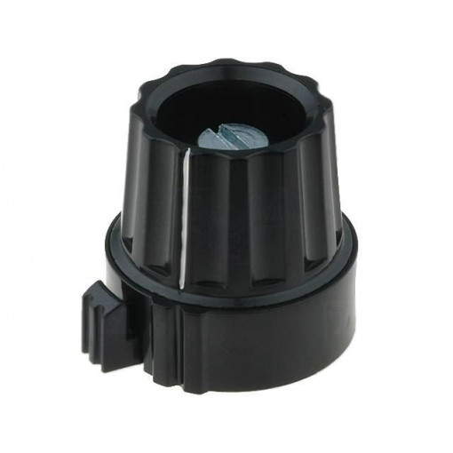 4332.6031; Precise knob; Shaft d: 6mm; Ø22.8x22.6mm; Colour: black; MENTOR