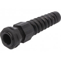 PPS13 BK080; Cable gland; with strain relief; PG13,5; IP66,IP68; black; Pcs: 10; ALPHA WIRE