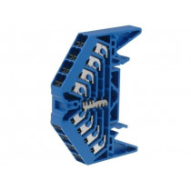 1267910000 PPV 4 BL 35X15 DGR; Splice terminal: rail; 1.5mm2; ways: 1; terminals: 16; blue; TS35x15; WEIDMÜLLER