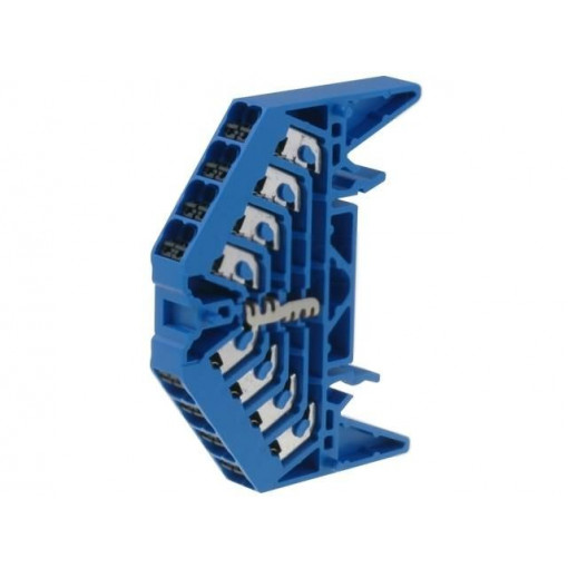 1267910000 PPV 4 BL 35X15 DGR; Splice terminal: rail; 1.5mm2; ways: 1; terminals: 16; blue; TS35x15; WEIDMÜLLER