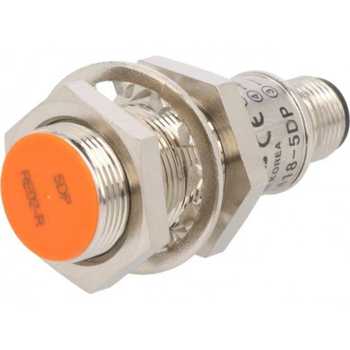 PRCM18-5DP; Sensor: inductive; Output conf: PNP / NO; 0÷5mm; 10÷30VDC; M18; AUTONICS