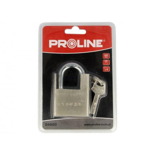 24950; Padlock; Kind: shackle; Equipment: 4 keys; 50mm; gates,cabinets; PROLINE