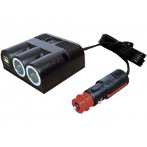 67325500; Automotive power supply; 5A; Sup.volt: 12÷24VDC; 5V/2x2,5A; black; PRO CAR 67325500; Automotive power supply; 5A; Sup.volt: 12÷24VDC; 5V/2x2,5A; black; PRO CAR