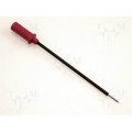 PRUEF0.64FT RT; Test probe; 60V; red; Tip diameter: 0.75mm; Socket size: 0.64mm; HIRSCHMANN T&M