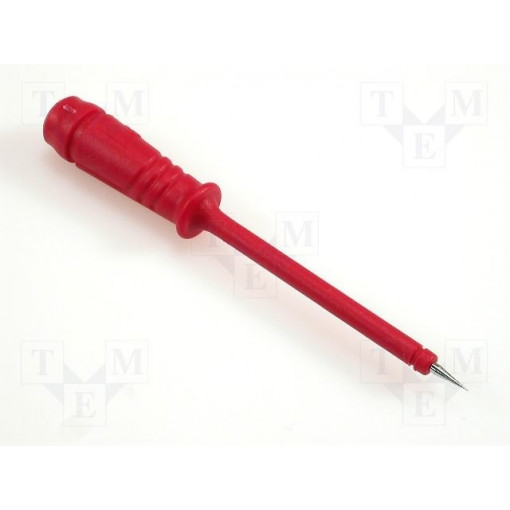 PRUEF2RT; Test probe; red; Tip diameter: 2mm; Socket size: 4mm; 60VDC; 50mΩ; HIRSCHMANN T&M