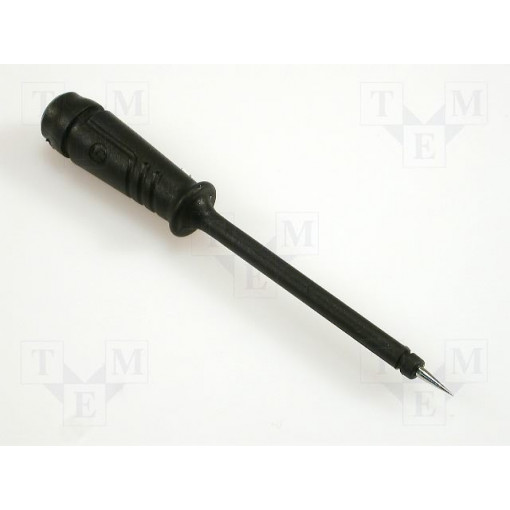 PRUEF2SW; Test probe; black; Tip diameter: 2mm; Socket size: 4mm; 60VDC; 50mΩ; HIRSCHMANN T&M