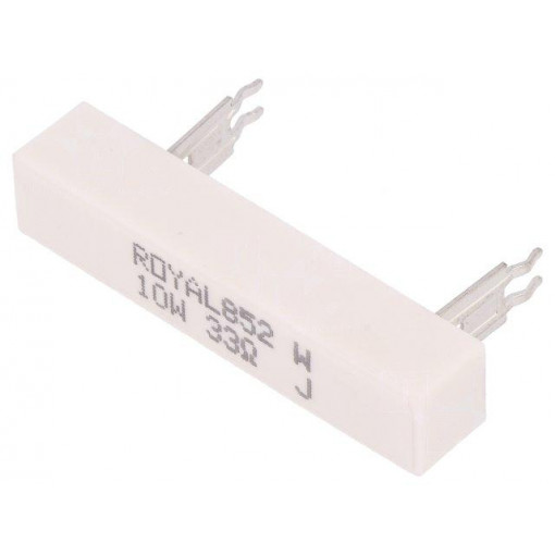 PRZDAWJW330B00; Resistor: wire-wound; THT; 33Ω; 10W; ±5%; 10x9x49mm; ROYAL OHM