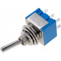 ; Switch: toggle; Pos: 2; DPDT; ON-ON; 3A/250VAC; Leads: for soldering; 