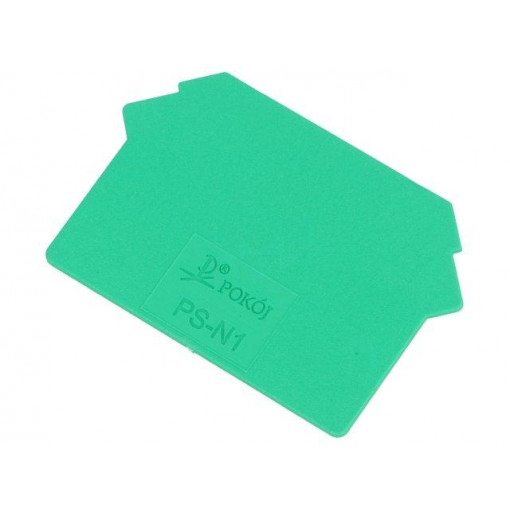 PS-N1 A41-8115; End plate; Application: ZUG; green; Width: 1mm; polyamide; UL94V-0; POKÓJ PS-N1 A41-8115; End plate; Application: ZUG; green; Width: 1mm; polyamide; UL94V-0; POKÓJ