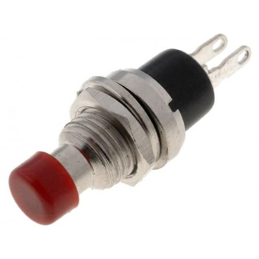 PS10B2RD; Switch: push-button; Pos: 2; SPST-NO; 1A/250VAC; OFF-(ON); NINIGI