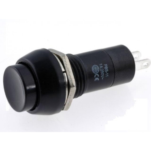 PS11ABK; Switch: push-button; Pos: 2; SPST-NO; 1A/250VAC; OFF-ON; Ø12mm; PS11ABK; Switch: push-button; Pos: 2; SPST-NO; 1A/250VAC; OFF-ON; Ø12mm;