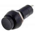 PS11BBK; Switch: push-button; Pos: 2; SPST-NO; 1A/250VAC; OFF-(ON); Ø12mm; 