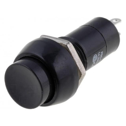 PS11BBK; Switch: push-button; Pos: 2; SPST-NO; 1A/250VAC; OFF-(ON); Ø12mm; PS11BBK; Switch: push-button; Pos: 2; SPST-NO; 1A/250VAC; OFF-(ON); Ø12mm;