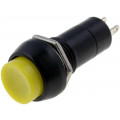 PS11BYL; Switch: push-button; Pos: 2; SPST-NO; 1A/250VAC; OFF-(ON); Ø12mm; 