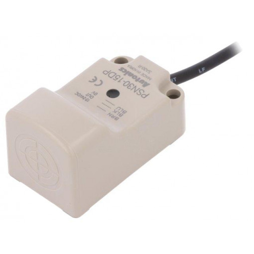 PSN30-15DP; Sensor: inductive; 0÷15mm; PNP / NO; Usup: 10÷30VDC; 200mA; lead 2m; AUTONICS
