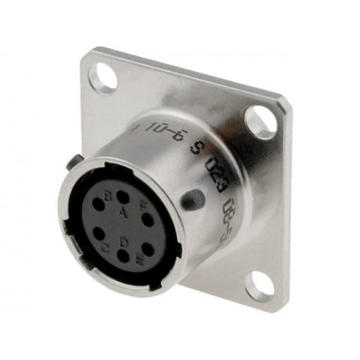 PT02A1006S023; Connector: circular; PT; socket; female; PIN: 6; external bayonet; AMPHENOL