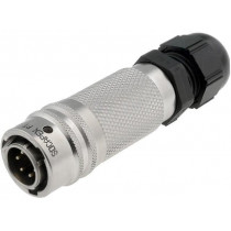 PT06A1006PPG023; Connector: circular; PT; plug; male; PIN: 6; with cable gland; 7.5A; AMPHENOL