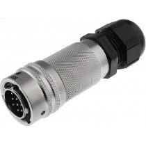 PT06A12-10PPG023; Connector: circular; PT; plug; male; PIN: 10; with cable gland; 7.5A; AMPHENOL