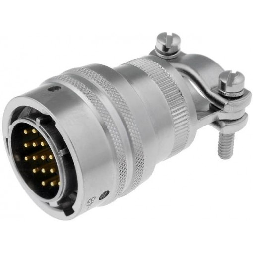 PT06E1419PSR023; Connector: circular; PT; plug; male; PIN: 19; with cable clamp; 7.5A; AMPHENOL