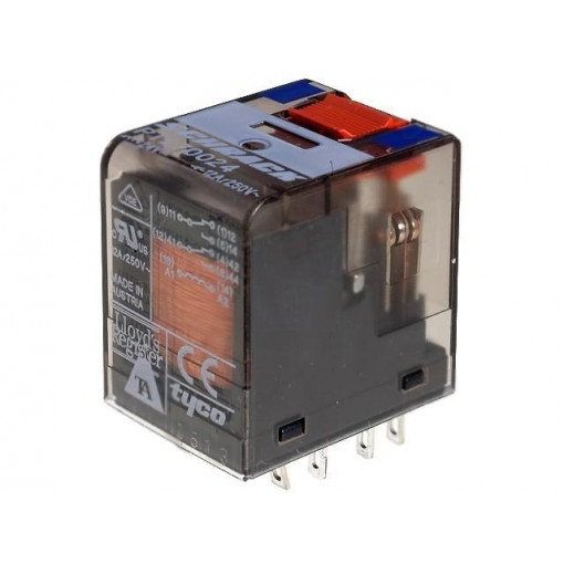 4-1419111-2; Relay: electromagnetic; DPDT; Ucoil: 24VDC; 12A/250VAC; 12A/30VDC; TE Connectivity