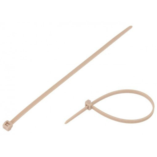 118-00032; Cable tie; L: 145mm; W: 3.4mm; PEEK; 230N; beige; Ømax: 35mm; UL94V-0; HELLERMANNTYTON