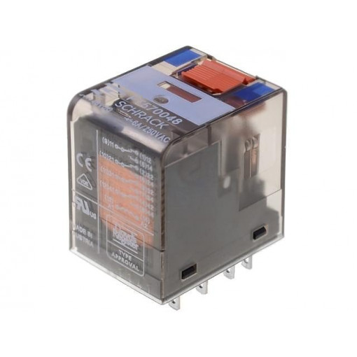 8-1419111-1; Relay: electromagnetic; 4PDT; Ucoil: 48VDC; 6A/250VAC; 6A/30VDC; 6A; TE Connectivity