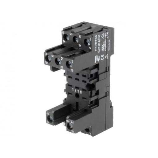 9-1415071-1; Socket; PIN: 11; 12A; 250VAC; Mounting: DIN; Leads: screw terminals; SCHRACK