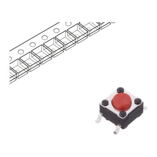 PTS645SK43SMTR92 LFS; Microswitch TACT; SPST-NO; Pos: 2; 0.05A/12VDC; SMT; none; 2.6N; C&K