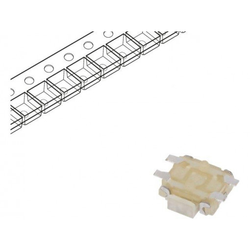 Y97NS13B5ABFP; Microswitch TACT; SPST-NO; Pos: 2; 0.05A/12VDC; SMT; none; 2.2N; C&K