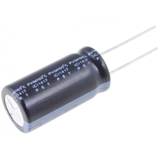 PV2G470MNN1632; Capacitor: electrolytic; THT; 47uF; 400VDC; Ø16x32mm; Pitch: 7.5mm; Elite