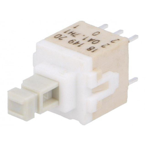 PVA2 OA H1 1.7N V2; Switch: keypad; Pos: 2; DPDT; 0.1A/32VDC; white; none; THT; 1.7N; C&K
