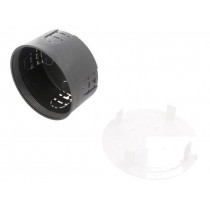 A.0004; Enclosure: back box; Ø: 80mm; Z: 44mm; plaster embedded; IP30; black; PAWBOL