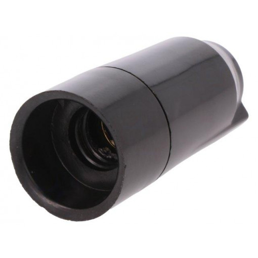 D.3001; Lampholder: for lamp; E14; Body: black; Ø: 28mm; Mat: bakelite; PAWBOL
