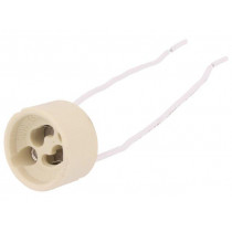 D.3187; Lampholder: for halogen lamp; GU10; Mat: ceramics; Len: 130mm; PAWBOL