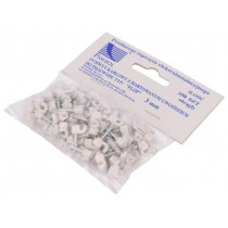 H.7001A -100; Holder; white; Application: on round cable; 100pcs; with a nail; PAWBOL