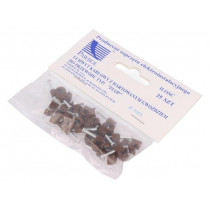 H.7002B -25; Holder; brown; Application: on round cable; 25pcs; with a nail; PAWBOL