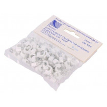 H.7004A -100; Holder; white; Application: on round cable; 100pcs; with a nail; PAWBOL