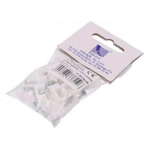 H.7013A -25; Holder; white; Application: YDYp 2x2,5,for flat cable; 25pcs.; PAWBOL