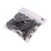H.7207AC; Cable strap clip; black; L: 100mm; 25pcs; Man.series: UP-30; Ø: 30mm; PAWBOL