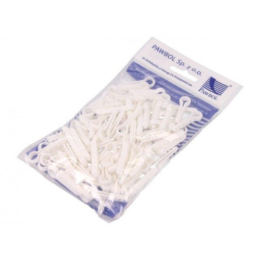 H.7303; Holder; white; Application: on round cable; 100pcs; 10mm; PAWBOL