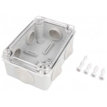 S-BOX 206-P; Enclosure: junction box; X: 80mm; Y: 120mm; Z: 50mm; IP65; grey; PAWBOL