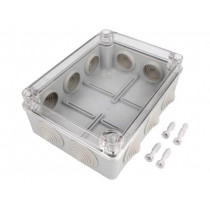 S-BOX 406-P; Enclosure: junction box; X: 140mm; Y: 190mm; Z: 70mm; IP65; grey; PAWBOL