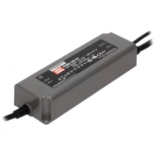 PWM-120-24; Power supply: switched-mode; for LED strips; 120W; 24VDC; 5A; IP67; MEAN WELL