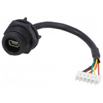 PX0456; Socket; USB AB mini; USB AB mini socket,6pin plug; PIN: 6; IP68; BULGIN