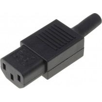 PX0587; Connector: AC supply; plug; female; 10A; 250VAC; IEC 60320; C13 (F); BULGIN